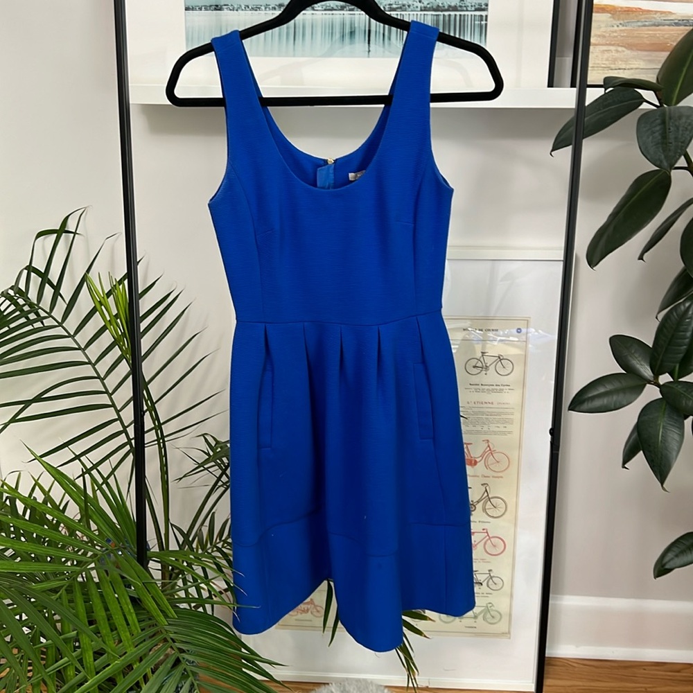 Rich blue dress with pockets!